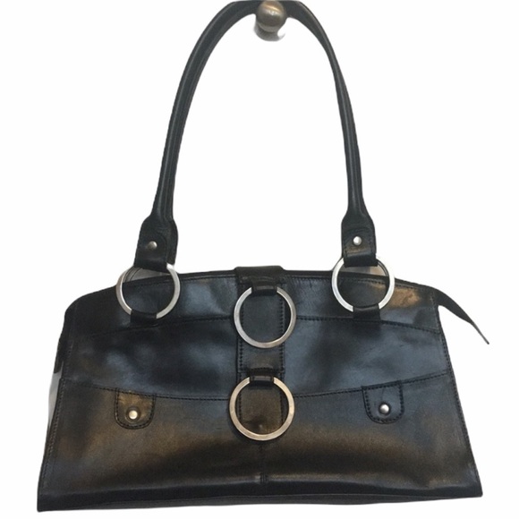 Mouton black Brazilian leather handbag - Picture 1 of 6